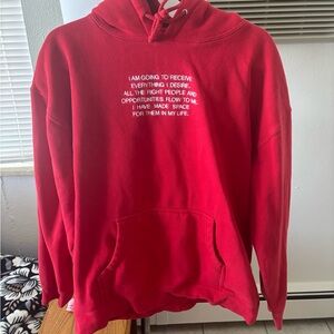 We’re not really strangers hoodie red